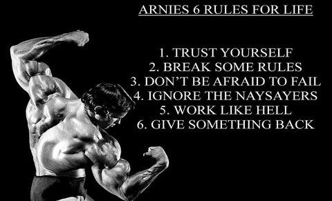 6 Rules For Life - Arnold Schwarzenegger - Motivational Poster - Life Size Posters