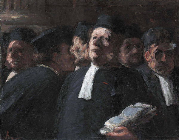 A Bench Of Lawyers - Honore Daumier - Lawyer Legal Office Art Painting - Canvas Prints