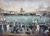 A Cricket Match On The Level - 19th Century Aquatint Painting Sports Memorabilia - Life Size Posters