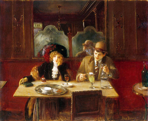 At The Absinthe Cafe (Au Café Dit l'Absinthe) - Jean Beraud Painting - Art Prints