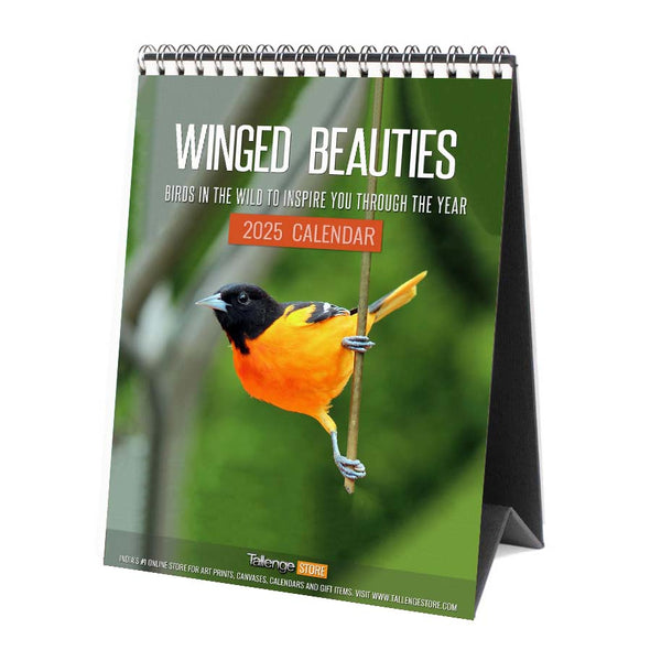 Desk Calendar 2025 - Winged Beauties, Birds