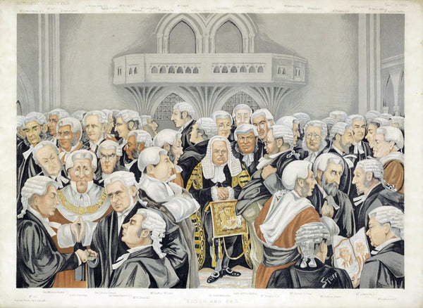 Bench And Bar 1891 - Lawyer Legal Office Art Vintage Painting - Posters