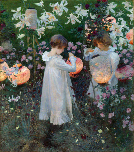 Carnation Lily Lily Rose - John Singer Sargent - Masterpiece Painting - Canvas Prints