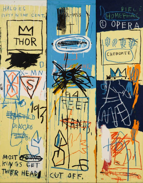 Charles I - Jean-Michael Basquiat - Neo Expressionist Painting 2 - Life Size Posters