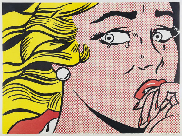 Crying Girl - Roy Lichtenstein - Modern Pop Art Painting - Life Size Posters