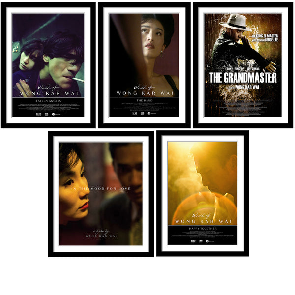 Wong Kar Wai Set of 10 Movie Posters -Framed Poster Paper - (12 x 17 inches)each