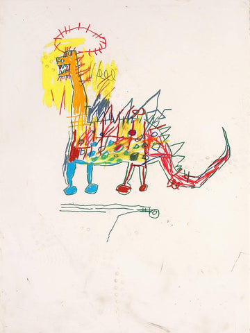 Dinosaur - Jean-Michael Basquiat - Neo Expressionist Painting - Large Art Prints by Jean-Michel Basquiat