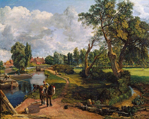 Flatford Mill - John Constable - English Countryside Painting - Large Art Prints by John Constable