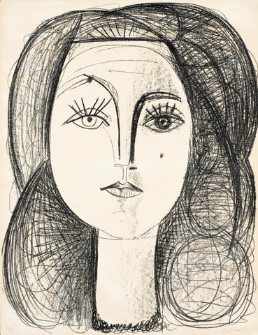 Francoise Gilot (1946) - Pablo Picasso - Portrait Painting - Canvas Prints