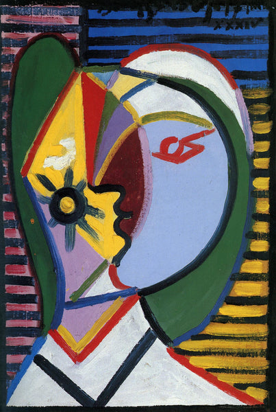 Head Of A Woman (Tête De Femme) Marie-Therese Walter Portrait - Pablo Picasso Painting - Posters