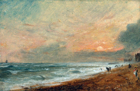 Hove Beach - John Constable - English Seascape Painting - Large Art Prints by John Constable