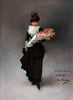 Lady With A Flower Bouquet (Femme Au Bouquet De Fleurs) - Jean Beraud Painting - Framed Prints