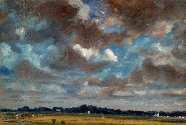 Landscape  With Grey Clouds - John Constable - English Countryside Painting - Life Size Posters