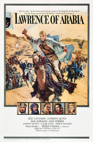 Lawrence of Arabia  - Hollywood War Film Classic English Movie Poster - Art Prints