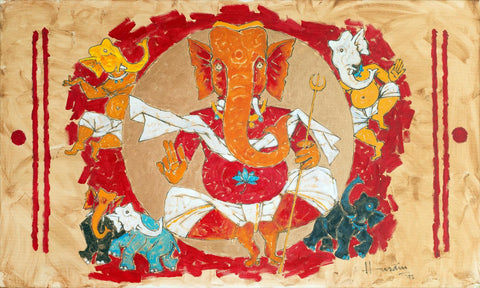 Lord Ganesha - Maqbool Fida Husain - Large Art Prints