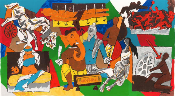 Mahabharat - Maqbool Fida Husain - Framed Prints