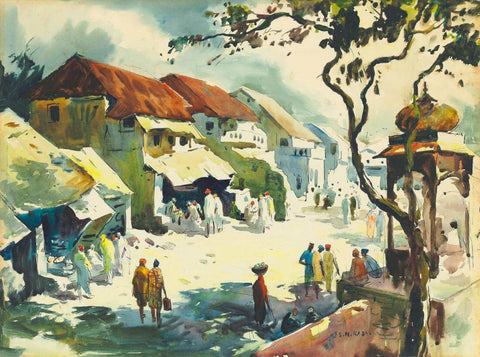 Matheran Village Scene- Sayed Haider Raza (Early Works) - Art Prints