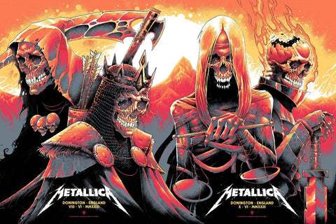 Metallica - Live In England 2023 - Rock and Metal Music Concert Poster by Tallenge Store