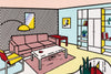 Modern Room (from Interior Series) - Roy Lichtenstein - Pop Art Painting - Life Size Posters