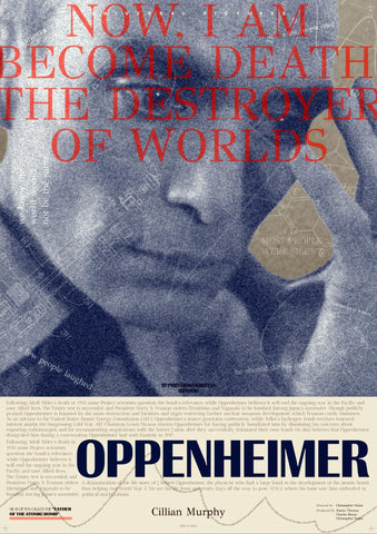 Oppenheimer - Cillian Murphy - Christopher Nolan - Hollywood War Movie Poster by Kaiden Thompson