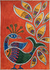 Peacock And Fish - Madhubani Painting - Folk Art Of India - Canvas Prints