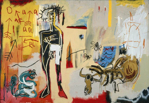 Poisoned Oasis -  Jean-Michael Basquiat - Neo Expressionist Painting - Life Size Posters by Jean-Michel Basquiat
