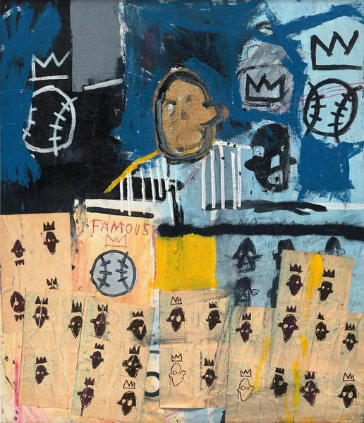 Portrait Of A Famous Ballplayer -  Jean-Michael Basquiat - Neo Expressionist Painting - Posters