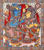 Radah Krishna Dancing - Kalamkari Painting - Indian Art - Canvas Prints