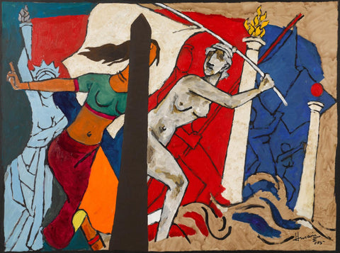 Revolution - Maqbool Fida Husain - Large Art Prints by M F Husain