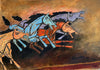 Running Horses 1993 - M F Husain - Art Prints