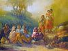 Sahelian (Girl Friends) - Ustad Allah Bux - Indian Masters Painting - Art Prints