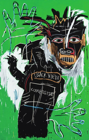 Self-Portrait As A Heel (Part Two) -  Jean-Michael Basquiat - Neo Expressionist Painting - Life Size Posters by Jean-Michel Basquiat
