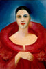 Self Portrait In Red Coat (Auto-retrato Manteau rouge) - Tarsila do Amaral - Portrait Painting - Canvas Prints