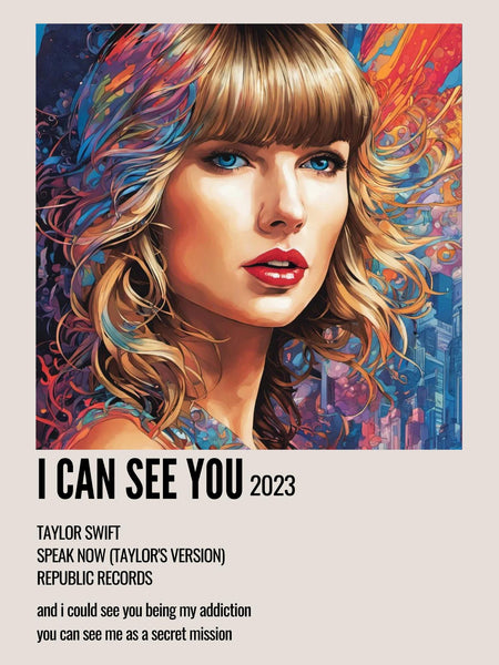 Taylor Swift - I Can See You - Pop Music Fan Art Poster - Framed Prints