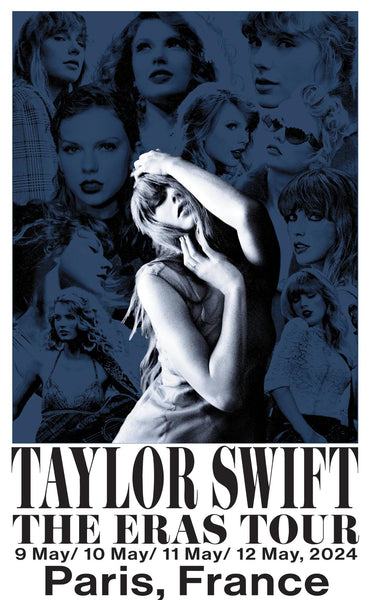 Taylor Swift - The Eras Tour - Paris France - Pop Music Poster - Art Prints