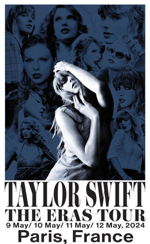 Taylor Swift - The Eras Tour - Paris France - Pop Music Poster - Life Size Posters