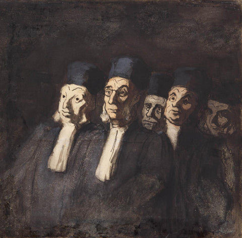 The Bench Of Lawyers - Honore Daumier - Lawyer Legal Office Art Painting - Art Prints