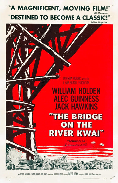 The Bridge On The River Kwai (1958) - Hollywood War Film Classic English Movie Poster - Life Size Posters