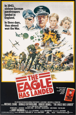 The Eagle Has Landed - Michael Caine - Jack Higgins - Hollywood Classic War WW2 Movie Vintage Poster - Life Size Posters by Movie Posters