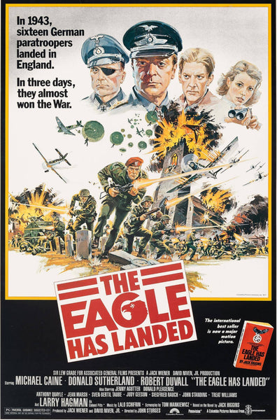 The Eagle Has Landed - Michael Caine - Jack Higgins - Hollywood Classic War WW2 Movie Vintage Poster - Large Art Prints