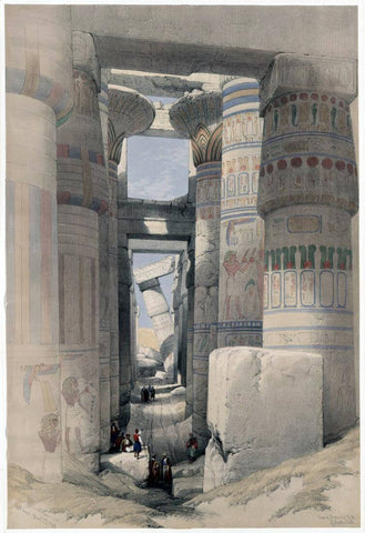 The Karnak Temple Complex - Hypostyle Hall Of the Precinct of Amun-Re - David Roberts RA - Vintage Orientalist Painting Of Egypt - Posters