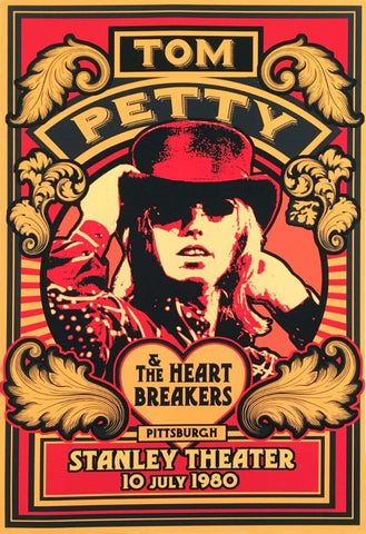 Tom Petty - Pittsburgh 1980 - Graphic Music Concert Poster