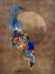 Untitled 98 - Ismail Gulgee Calligraphic Action Painting