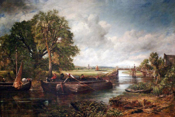 View Of The Stour near Dedham - John Constable - English Countryside Painting - Canvas Prints