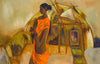 Village Woman - B Prabha - Indian Art Painting - Life Size Posters