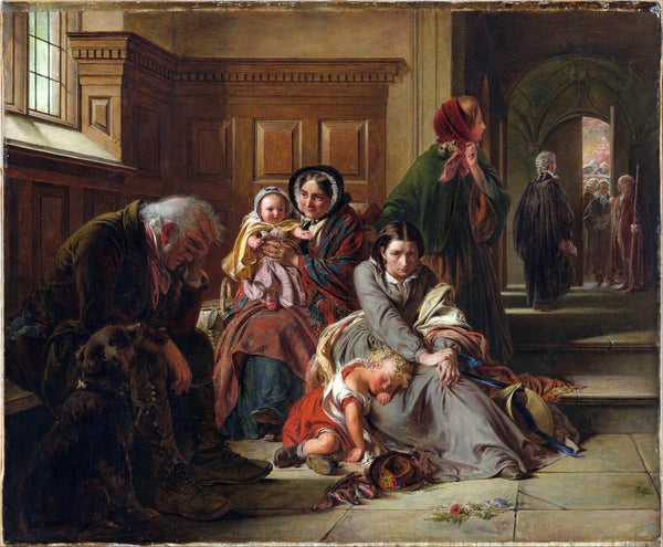 Waiting For The Verdict - Abraham Solomon  - Lawyer Legal Office Art Painting - Large Art Prints