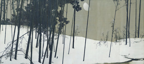 Winter Moon - Konoshima Okoku - Japanese Masters Painting - Canvas Prints