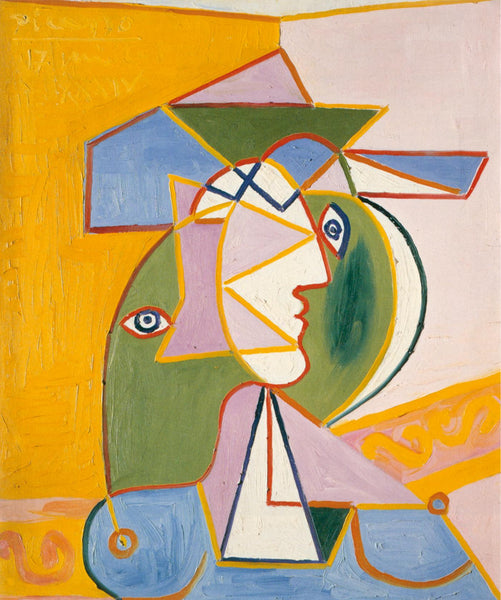 Woman With Hat (Femme au Chapeau) Marie-Therese Walter Portrait - Pablo Picasso Painting - Framed Prints