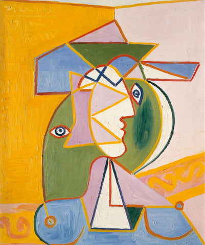 Woman With Hat (Femme au Chapeau) Marie-Therese Walter Portrait - Pablo Picasso Painting - Framed Prints