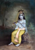 Young Krishna With Flute - Ustad Allah Bux - Bengal School Painting - Canvas Prints